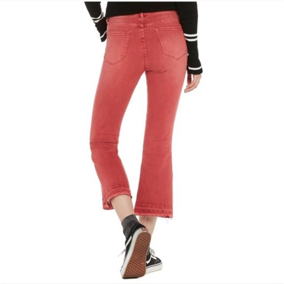 Scotch & Soda Women’s Red Cropped Boot Cut Jeans Size 26 - Picture 2 of 8
